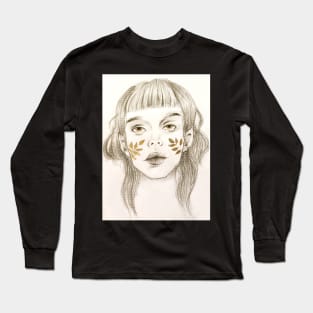 Aurora Aksnes portrait sketch Long Sleeve T-Shirt